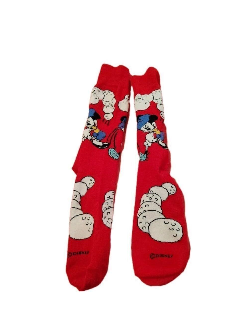 Disney Mickey Mouse Men's Golf Socks Red Small 1 Pair * Call-out 1 SMALL HOLE *